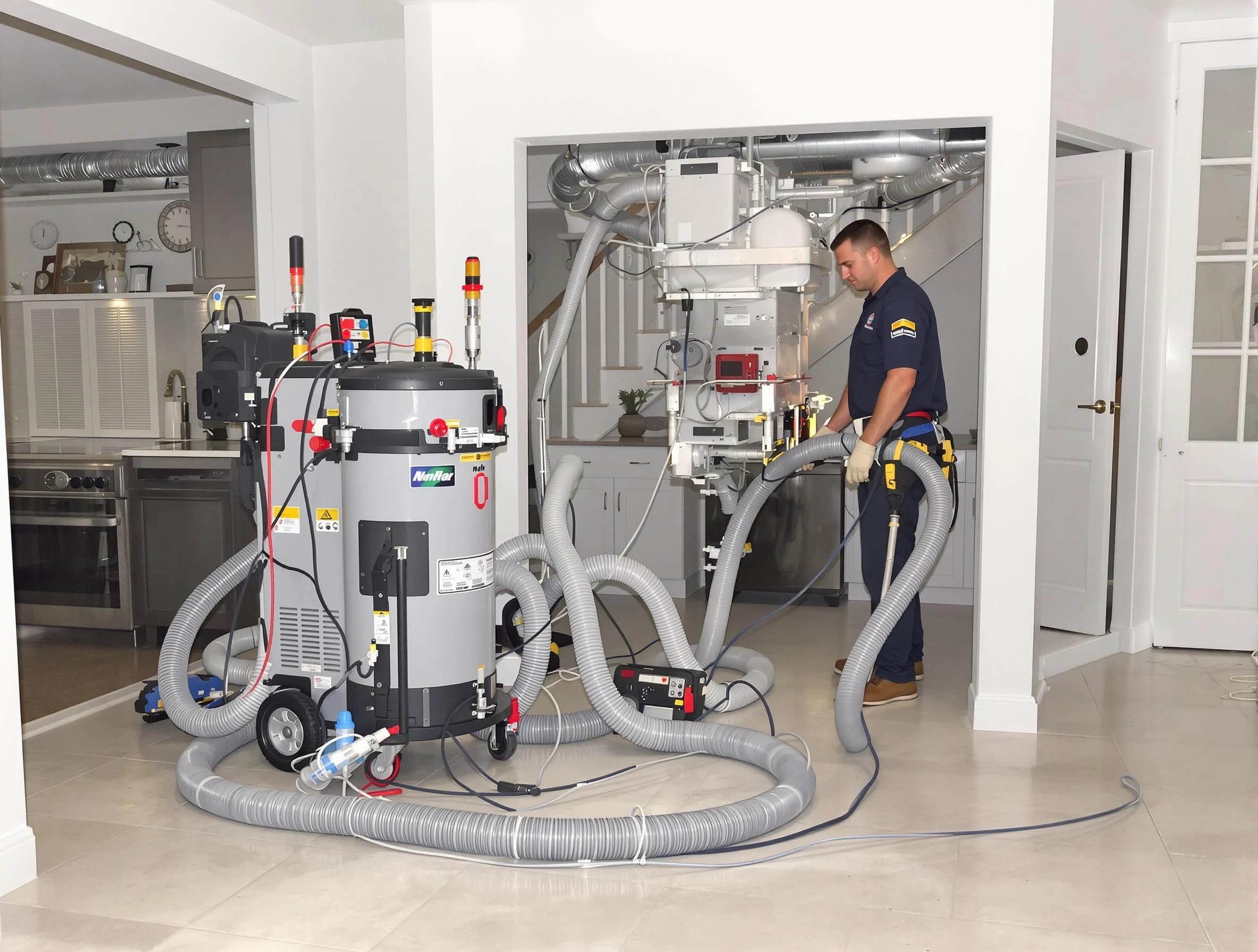Federal Heights Air Duct Cleaning technician operating negative pressure cleaning equipment for thorough duct maintenance in Federal Heights