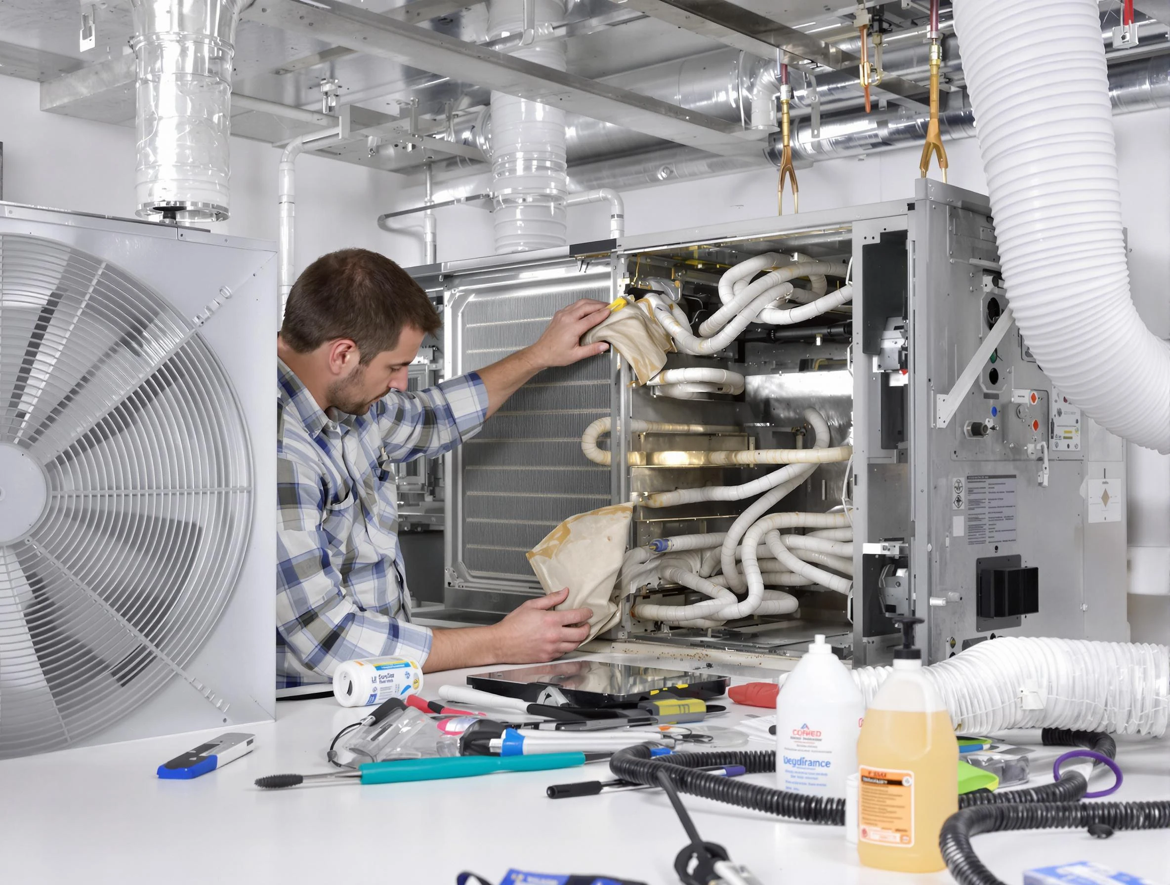 Federal Heights Air Duct Cleaning specialist performing precision AC coil cleaning in Federal Heights